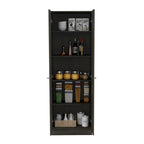 Armoire de rangement autoportante avec 10 étagères Blanche / Noire / Chêne