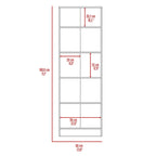 Armoire de rangement autoportante avec 10 étagères Blanche / Noire / Chêne