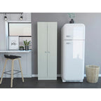 Armoire de rangement autoportante avec 10 étagères Blanche / Noire / Chêne