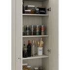 Armoire de rangement autoportante avec 10 étagères Blanche / Noire / Chêne
