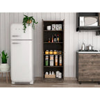 Armoire de rangement autoportante avec 10 étagères Blanche / Noire / Chêne