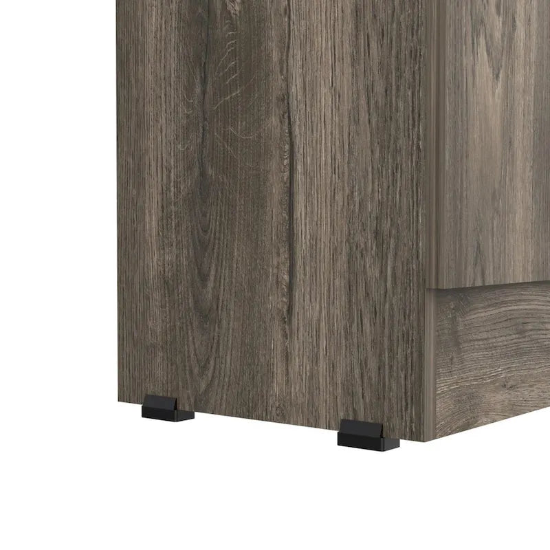Armoire de rangement autoportante avec 10 étagères Blanche / Noire / Chêne