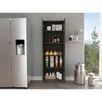 Armoire de rangement autoportante avec 10 étagères Blanche / Noire / Chêne