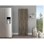 Armoire de rangement autoportante avec 10 étagères Blanche / Noire / Chêne