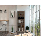 Armoire de rangement autoportante avec 10 étagères Blanche / Noire / Chêne