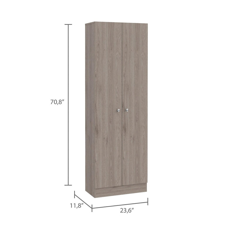 Armoire de rangement autoportante avec 10 étagères Blanche / Noire / Chêne