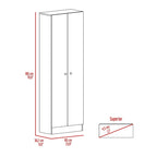 Armoire de rangement autoportante avec 10 étagères Blanche / Noire / Chêne