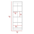 Armoire de rangement autoportante avec 10 étagères Blanche / Noire / Chêne