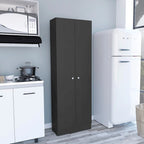 Armoire de rangement autoportante avec 10 étagères Blanche / Noire / Chêne