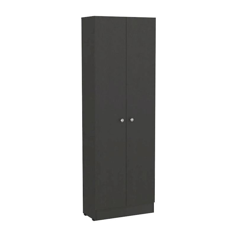 Armoire de rangement autoportante avec 10 étagères Blanche / Noire / Chêne