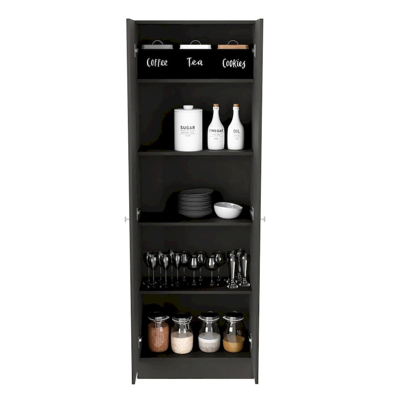 Armoire de rangement autoportante avec 10 étagères Blanche / Noire / Chêne
