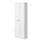 Armoire de rangement autoportante avec 10 étagères Blanche / Noire / Chêne