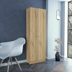 Armoire de rangement autoportante avec 10 étagères Blanche / Noire / Chêne