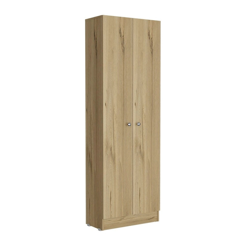 Armoire de rangement autoportante avec 10 étagères Blanche / Noire / Chêne