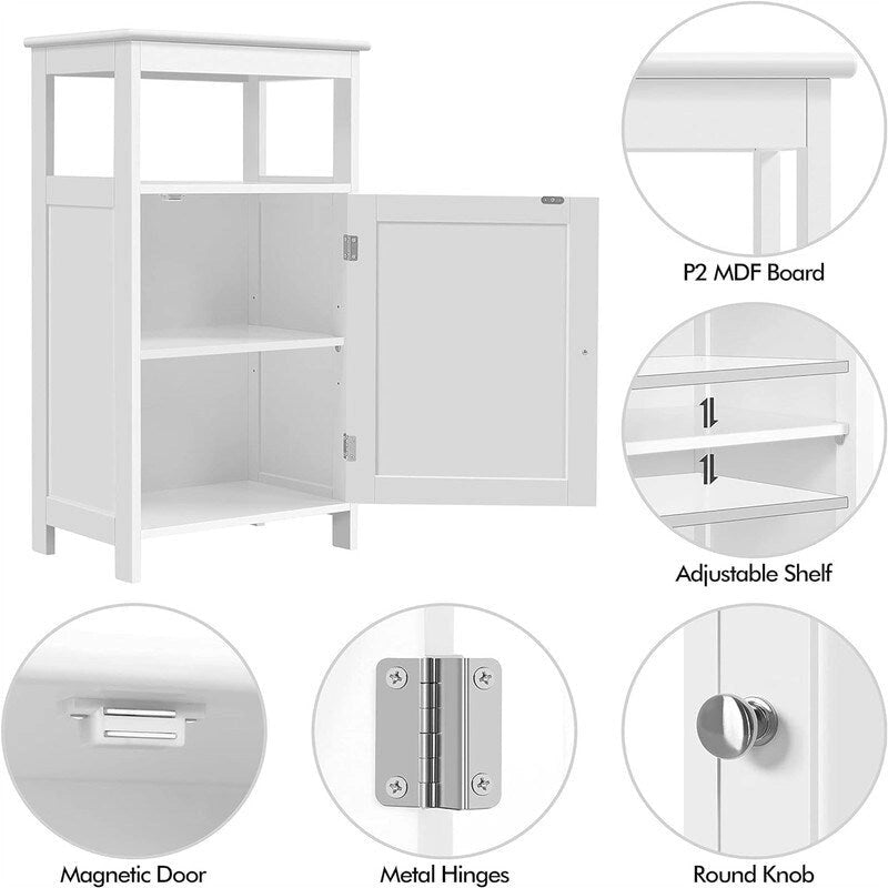 Meuble d'appoint blanc avec porte – 1 personne