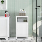 Meuble d'appoint blanc avec porte – 1 personne
