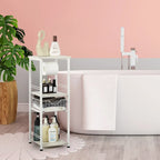 Étagère de salle de bain autoportante avec tiroir