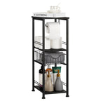 Étagère de salle de bain autoportante avec tiroir