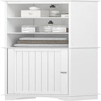Meuble colonne de salle de bain / espresso autoportant — 3 étagères ouvertes, simple