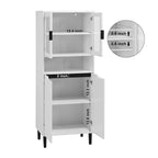 Armoire haute de rangement avec portes vitrées - 2 portes - Vert / Blanc / Bleu